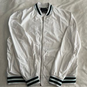 Denim Flower Ricky Singh (White And Green Jean/varsity Jacket Size-XL)-Used